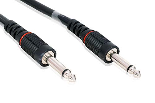 Image of SeCro 6.35mm Jack Mono Audio Cable for Mixer, Electric Guitar, Amplifier, Stereo Speaker - Male Record Line (6 M), Black
