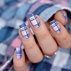 Yinikiz Nail Art Stamping Plates Kit Rectangular Steel Design Plates and Silicone Stamper & Scraper Nail Art Plates (4 Plates & 1 Stamper) 3