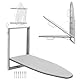 Gemsaya Bügelbrett Klappbar mit Wandmontage, Faltbar Wandbügelbrett Bügelbrett Klein, Platzsparend Bügeltisch Ironing Board für kleine Räume, (Grau, Mit Halter)