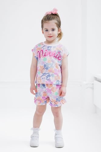 Image of Disney Waffle Knit T-Shirt and Shorts Outfit Set Newborn to Little Kid Sizes (0-3 Months - 5)