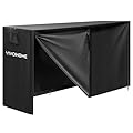 VIVOHOME 6ft Waterproof Log Rack Cover, Heavy Duty 600D Oxford Outdoor Firewood Storage Cover with Zipper and Hook Loop Tape (Log Rack not Included)