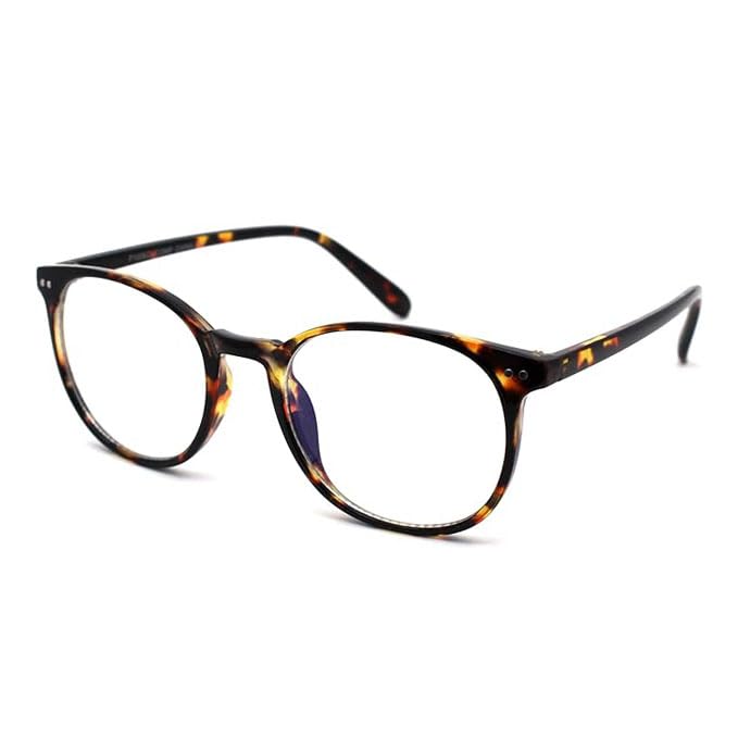 Image of SA106 Round Keyhole Blue Light Blocking Computer Vision Protection Eye Glasses