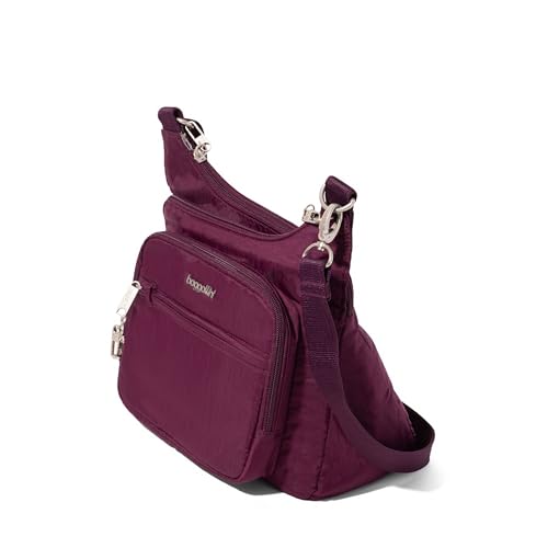 Image of Baggallini Securtex Anti-theft Crossover Crossbody Bag 11 inchw X 8.5 inchh, Rfid, Built-in Wallet, Locking Zippers