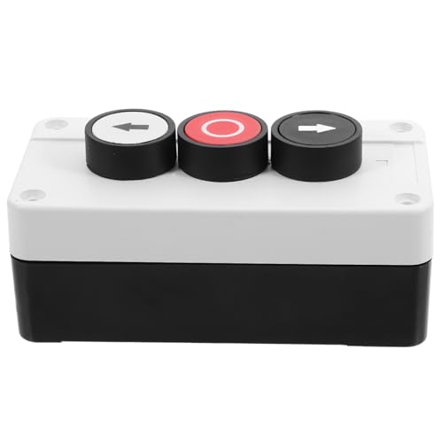 Caja de botones con pulsador estanco y botón de parada de emergencia para intemperie