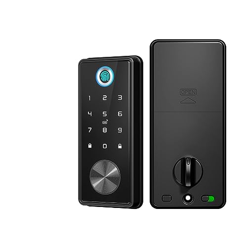 Serrure connectée TTlock à empreinte digitale et code noir