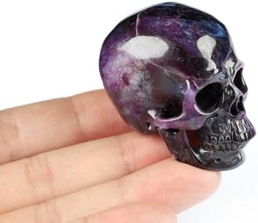 Gemstone 2.0" Sugilite Carved Crystal Skull, Super Realistic