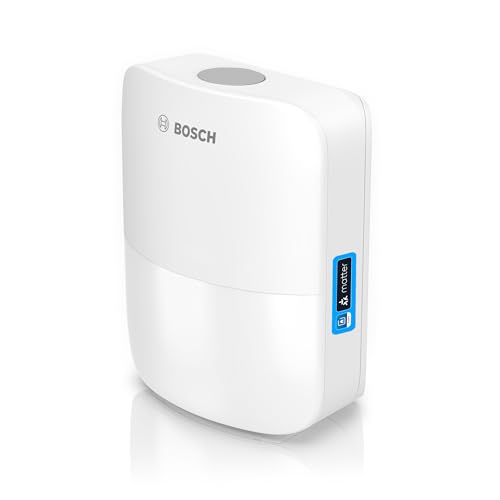 Sensor de MOV. Bosch Smart Home II [+M], Detector de MOV. para exter. e Inter., Certificado EN Grado 2, luz de Orient., Filtro p. Animales peq., área de detec. de hasta 13 m, compat. con Matter