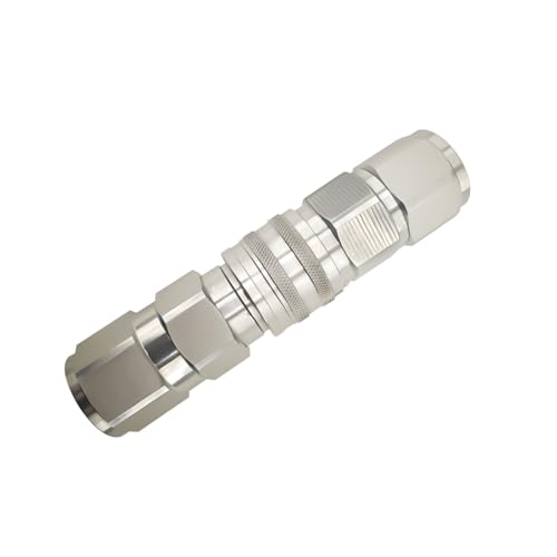 Image of Flat Face High Flow Hydraulic Quick Connect Coupler Set for Skid Steer,3 /4 inch SAE,5 /8 inch Body,Heavy-Duty Carbon Steel Coupling Thread with Dust Cap