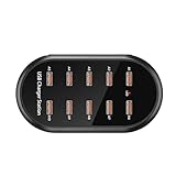 10-Port-USB-Ladegerät 100 V-240 V Desktop-USB-Ladestation for Mehrere Geräte Vielseitig Einsetzbar