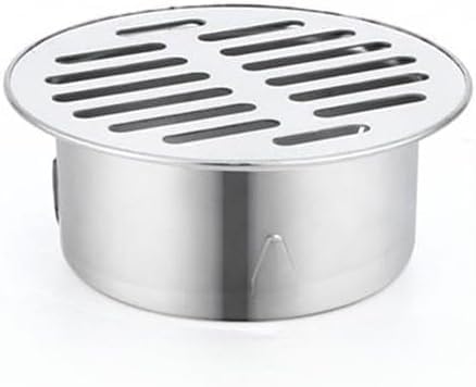 StarRing Round Stainless Steel Floor Drain, Metal Steel Grille Shower Anti Clogging Filter, Outdoor Balcony, Courtyard, Household Tools (83m)