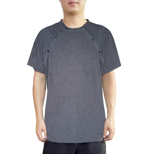 Kangaroo Skin to Skin Bonding Care T-Shirt for Dads - Kangaroo Care Shirt for Men - Grey2