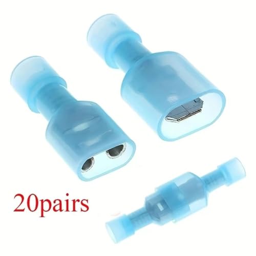 Cosses à sertir à fourche en nylon isolé pour câbles électriques x20 - 6