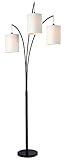 Kenroy Home 32849BL Leah Arc Floor Lamp, 60W, Black