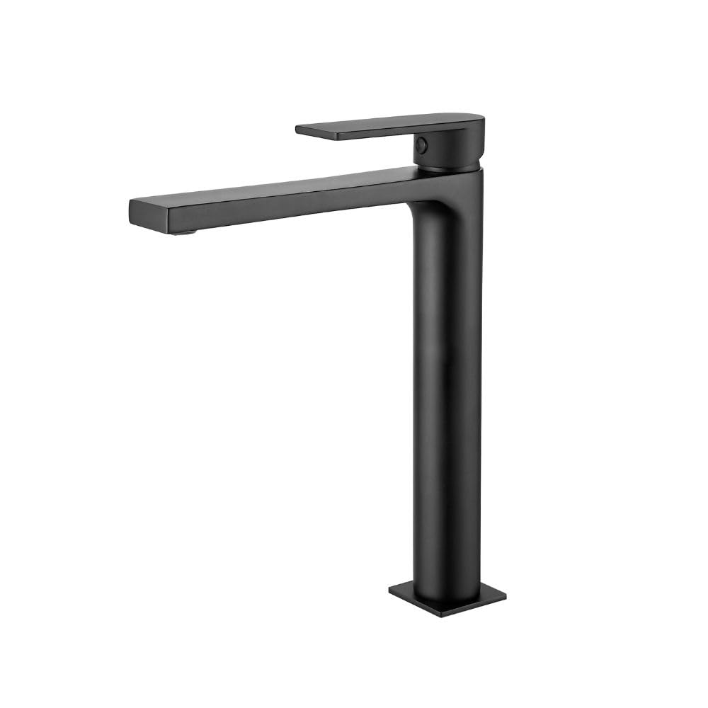 Alpha Single Lever Basin Mixer Tap Easy Installation High Quality Finish Elegant Design Water Saving and Durable Black