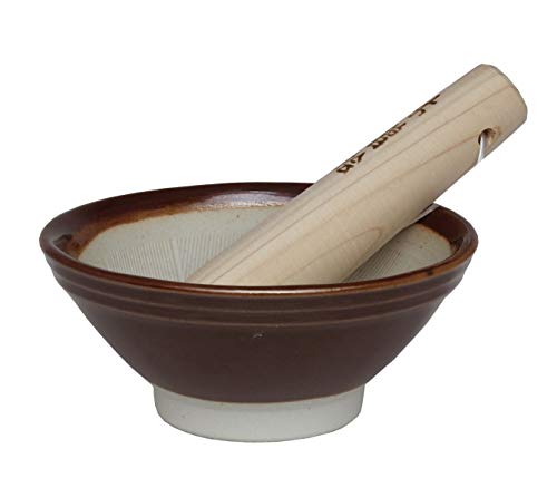 Mino Ware Suribachi and Surikogi Set (5.5 inch)