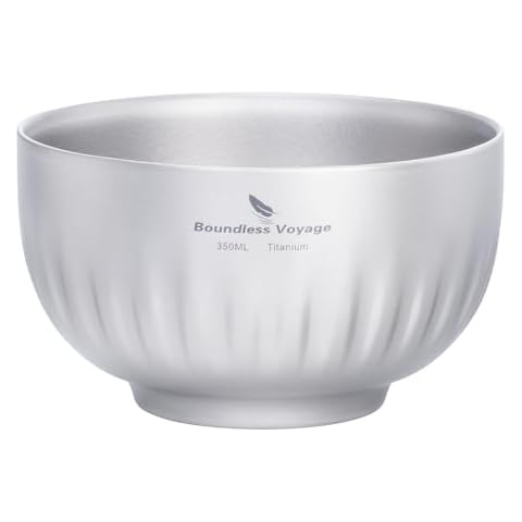 iBasingo 350ml Titanium Double Walled Bowl Cover