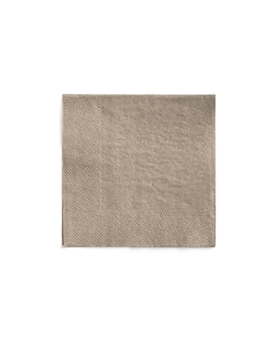 Sovie HORECA Cocktail-Servietten in BEIGE-GREY aus 3-lagigem Tissue, 24 x 24 cm, 150 Stück – stilvolle Einwegservietten für Bar, Buffet, Gastronomie, Hochzeit, Event oder Empfang