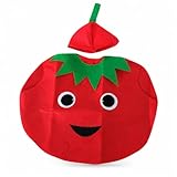 Petitebelle Verduras de Halloween de frutas de Navidad del partido del traje unisex Ropa de vestir Un tamaño Tomate