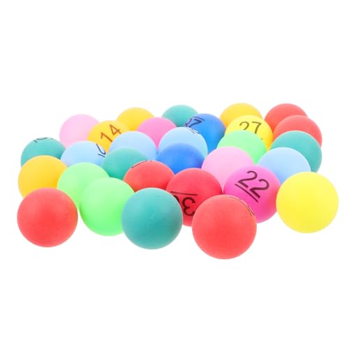 CORHAD 30pcs Lottery Balls Numbers Plastic Bingo Game Balls Hollow for Bar Parties Replacement