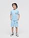 Vitalique Size 13 14 Years Boys Clothes Youth Fashion Set 2-Piece Short Sleeve T-Shirt Shorts Summer Fall Clothing Set Sky Blue(13-14Y)
