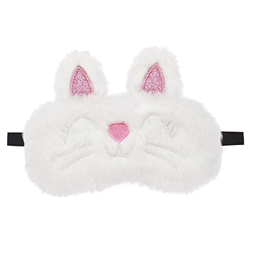 Image of Jenna Eye Mask for Sleeping with Adjustable Strap Super Soft Sleep Masks Blind Fold for Comfortable Sleep Travelling Eye Pad for Girls Blind Folds for Sleeping (Fur-Cat)