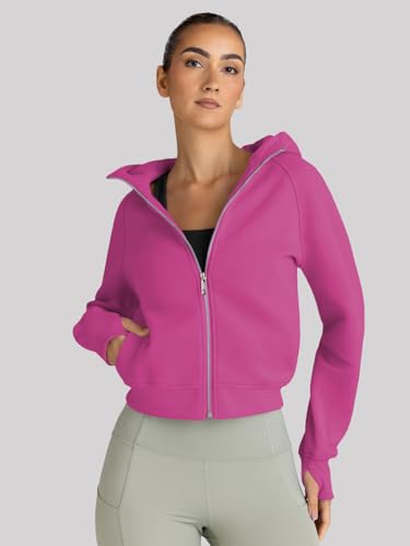 Image of Trendy Queen Womens Zip Up Hoodies Cropped Jackets Fall Clothes 2026