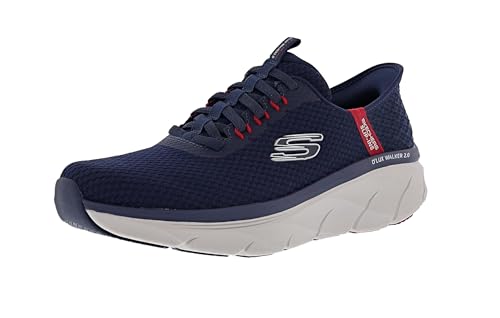 Skechers メンズ スリップイン:D'lux Walker 2.0 -タレル ウォーキングシューズ, ネイビー/レッド, 31.0 cm