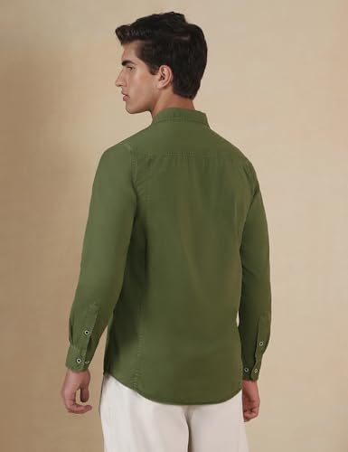 Image of FYLTR Men's Full Sleeve Overdyed Solid Shirt - Regular Fit | Full Sleeve | Double Pockets | Travel Shirts for Men | Casual Shirts for Men