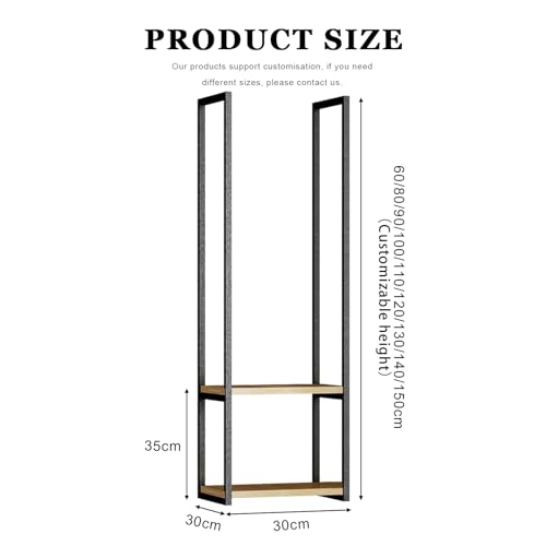 Estante colgante de pared minimalista de metal industrial robusto 2