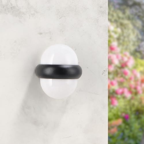 M Ledme - Aplique de Pared LED Globe 10W, 3000K Blanco Cálido, 920lm, Ángulo de Iluminación 180°, IP54 Impermeable, Ideal para Iluminación Exterior en Jardín, Terraza, Patio o Fachada