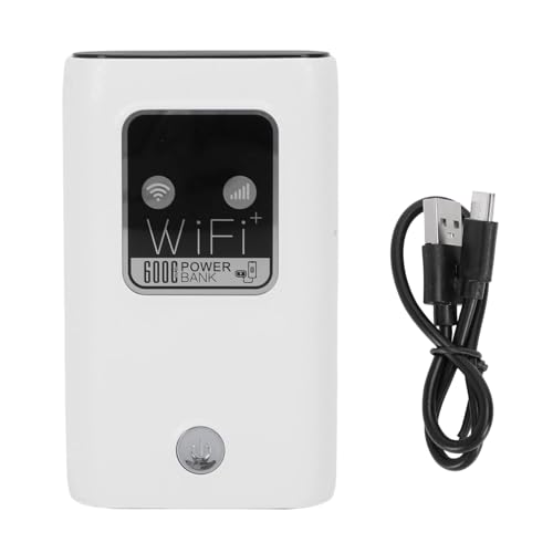 Image of Luocute 4G LTE Portable WiFi Computer Routers, 300Mbps Mobile Hotspot Wireless Router with 6000mAh Battery and Nano SIM Card Slot, for Travel and Multi User Office