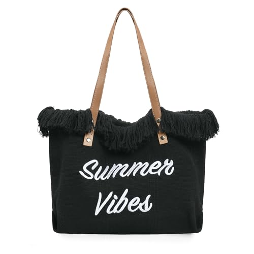 Sorexuber Large Canvas Tote Bag for Women,Beach Tote Bag for Swim,Shopping and Holiday Cruise Essentials,Travel Utility Bag - Main Image