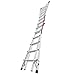 Little Giant Ladders Velocity 26-Ft Folding Multi-Position Ladder, Aluminum, 300 lb Load Capacity, Type 1A Extra Heavy Duty, 26-Ft Reach, with Ratchet Levelers and Wheels (15426-801)