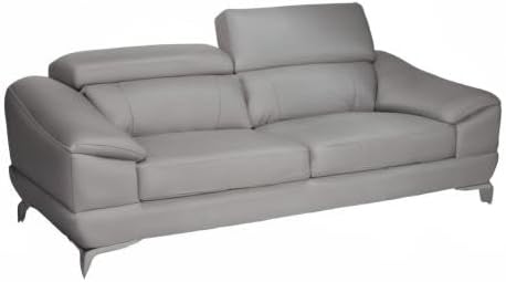 Miniatura 8 de Cortesi Home Sofás Vegas, sofá biplaza de 66 pulgadas, color gris