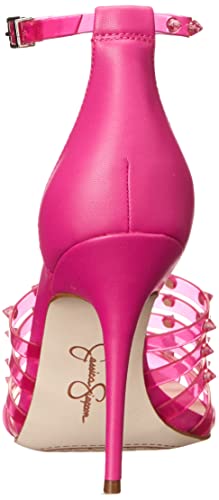 Jessica Simpson Women's Westah Studded Ankle Strap Heel Pump, Calypso Pink, 7.5 #TOP2