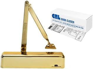 C.R. LAURENCE PR70BFBG CRL Brite Gold Anodized Adjustable Spring Power Size 1/2 to 4 Surface Mount Door Closer