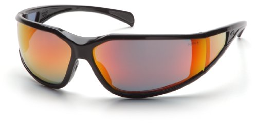 Preisvergleich Produktbild Pyramex Safety Exeter SB5155DT Antibeschlagbeschichtete Schutzbrille mit rot verspiegelten Sichtscheiben im sportlich attraktiven Design
