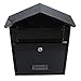 AB Tools Letter Post Mail Box Metal Black Wall Door Gate Fence Garden House Lockable
