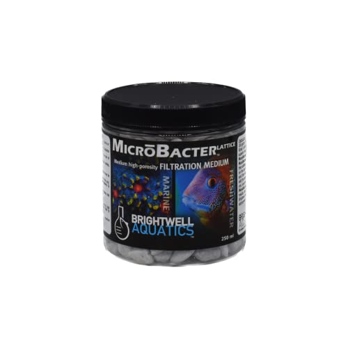 Brightwell Aquatics "MicroBacter Lattice-Nitratz", Nitrate-Reducing Natural Filtration Media for all Aquariums, 250 ml