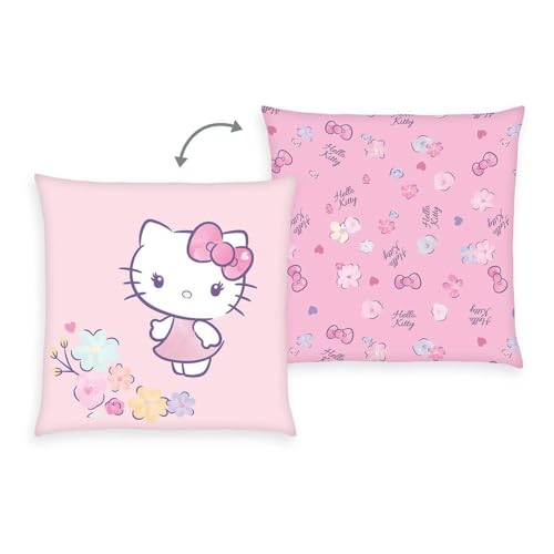 Wild South Shop Hello Kitty Coussin Douillet 40 x 40 cm, rembourré, Rose