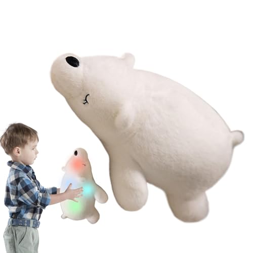 Generisch Weiße Tierfüllung, Eisfüllung - LED -Leuchten farbenfrohe Tiere Polarpuppe, Dekoration von weichem Handgelenkskissen, schöne Nachtdekoration für Kinder
