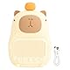 Luqeeg Wecker Nachtlicht, Niedliches Capybara -Design, Sanfte Beleuchtung, Zwei Alarmeinstellungen und USB -wiederaufladbare, Schrittlose Nachtlampe für Kinderzimmer Kinderzimmer,