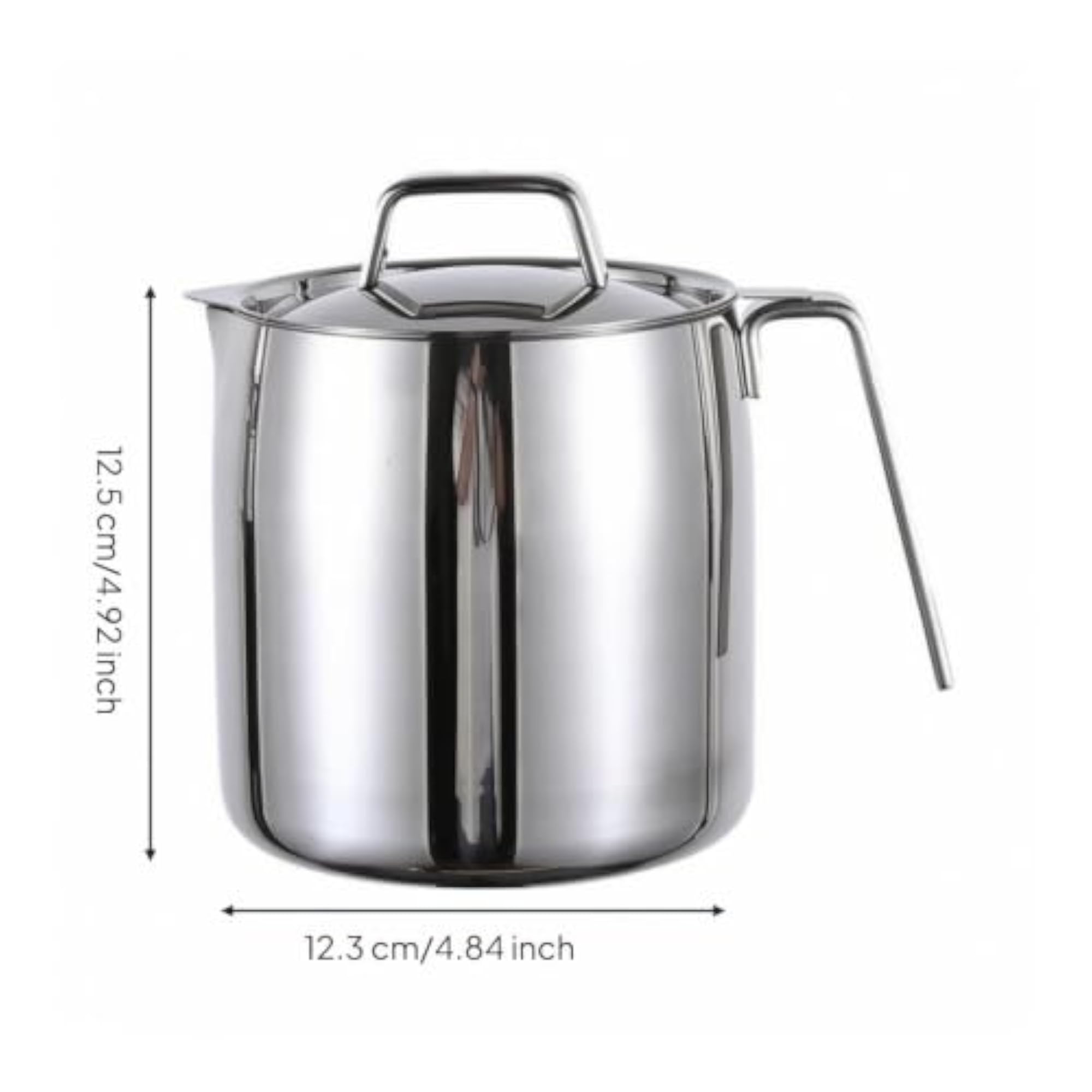 Pot with Fine Mesh Strainer, Stainless Steel, 1.5L