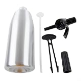 Glaskaraffe 780ml für SodaStream für crystal & PENGUIN - Spülmaschinenfeste Sprudlerflasche aus Glas - Ersatzkaraffe mit Schraubverschluss für Wassersprudler Zuhause(Silver)
