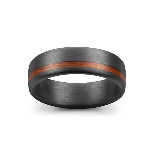 Carbon Fiber Rosewood Wedding Band