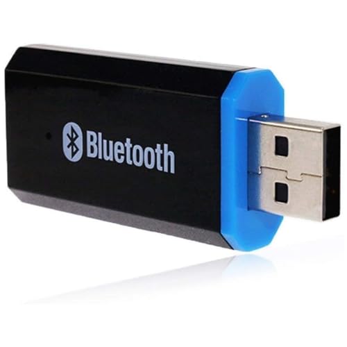 USB Bluetooth Adapter, Bluetooth USB Audio Receiver Wireless Adapter for Home/Car Stereo System, Portable Speakers with AUX in & 3.5mm Cable (Black)