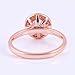 Dsnyu 14 Karat Gold Ring Band, Eternity Ring for Women Rose Gold Round with Moissanite 3ct Band Fashion Trendy Size 8
