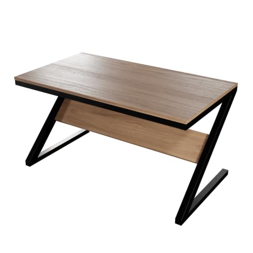 Image of Riyan Luxiwood Z Type Study Table Home & Office, Study Table, Sturdy Structure, Easy Assemble, Space Saver & Easy Cleaning (Size-90x60x75CM)