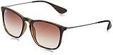 Protective case included Ray-Ban Unisex Rb4187 Sonnenbrille, Braun (Gestell: braun (Havana), Gläserfarbe: braun verlauf 856/13), Medium (Herstellergröße: 54)