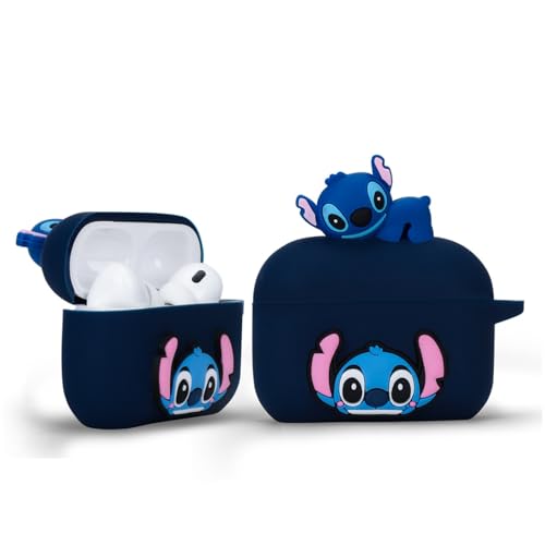 3D Stitch Cartoon Silicone Case for Apple Airpods Pro Set Protective Cover for Girls Boys .The Best Gift